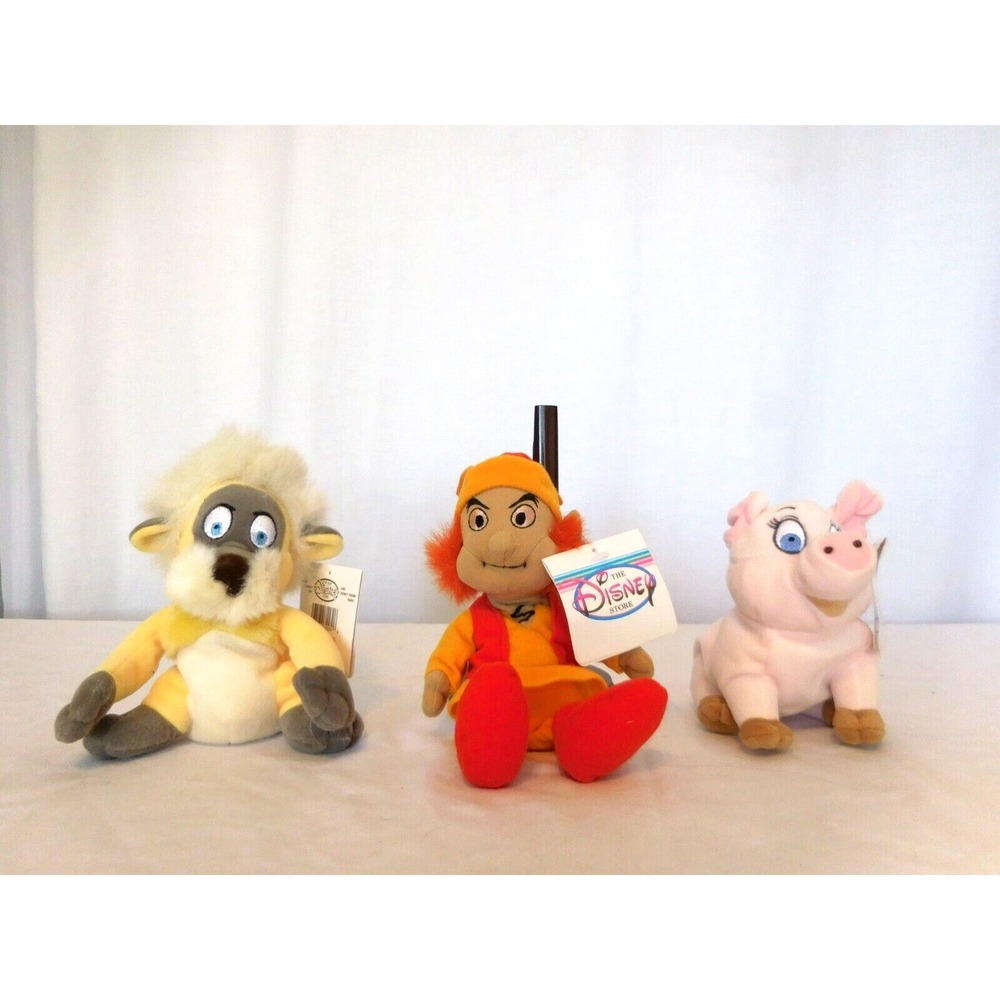 Disney Store Beanie Babies Black Cauldron Set Girgi Hen Wen Fairfolk